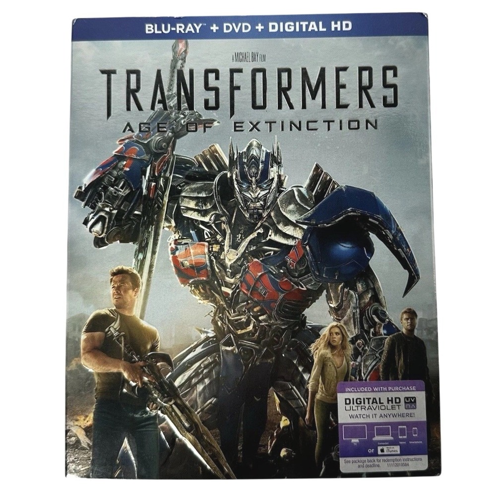 Transformers Age of Extinction Blu-ray DVD Digital HD 3-Disc‎ Set Michael Bay